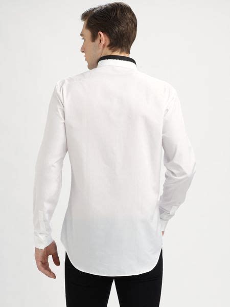 dior reverse collar shirt